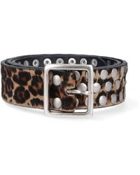 Golden Goose - Leo Animal Print Studded Belt - Lyst
