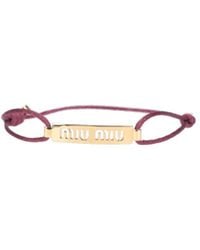 Miu Miu - Logo Bracelet - Lyst