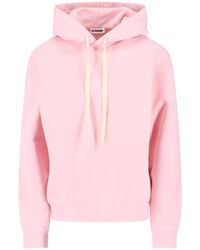 Jil Sander - Felpa Cappuccio Logo - Lyst