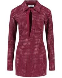 The Attico - Mini Dress With Deep V-Neckline - Lyst