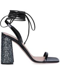 Miu Miu - Glitter Detail Sandals - Lyst