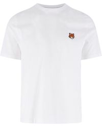 Maison Kitsuné - Classic Cotton Crew Neck T-Shirt For - Lyst