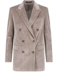 Tagliatore - Double-Breasted Corduroy Blazer - Lyst