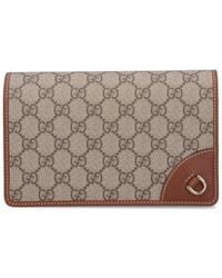 Gucci - 'Gg Emblem' Wallet With Shoulder Strap - Lyst