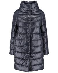 Herno - Long Puffer Jacket With High Collar - Lyst