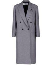 Lardini - Double-Breasted Cashmere Coat - Lyst