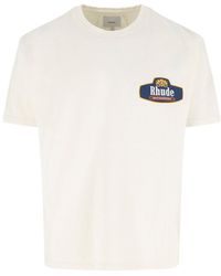 Rhude - Off- Vintage Logo Cotton T-Shirt - Lyst