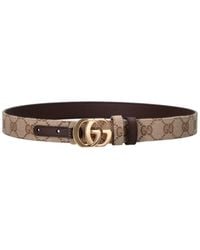 Gucci - Reversible Belt "Cut Gg Marmont" - Lyst