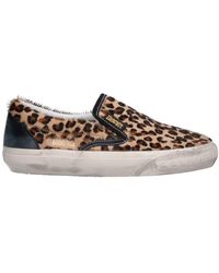 Golden Goose - Leopard Print Slip-On Sneaker - Lyst
