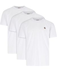 Moncler - Set Of 3 Logo T-Shirts - Lyst