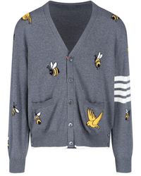 Thom Browne - 'birds And Bees' Cardigan - Lyst