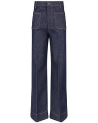 Victoria Beckham - Tailored 100% Cotton Denim Jeans - Lyst