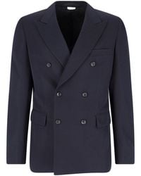 Comme des Garçons - Double-Breasted Wool Fabric Blazer - Lyst