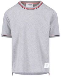 Thom Browne - Tricolor Detail T-shirt - Lyst