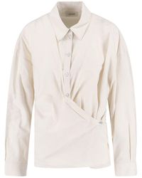 Lemaire - Camicia Drappeggiata - Lyst