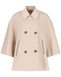 Max Mara - Double-Breasted Cashmere Cape - Lyst