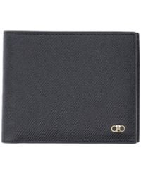 Ferragamo - Calf Leather Wallet With Cotton-Polyurethane Lining - Lyst