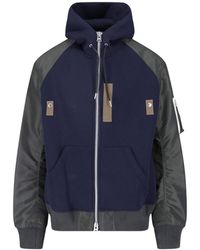 Sacai - Hooded Bomber Jacket - Lyst