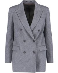 Tagliatore - Double-Breasted Cashmere Blazer - Lyst