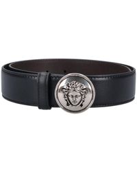 Versace - Medusa Biggie Calf Leather Belt - Lyst