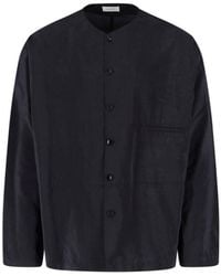 Lemaire - Silk Blend Round Neck Shirt - Lyst