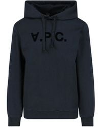 A.P.C. - Logo Hoodie - Lyst