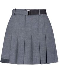 Sacai - Wool Blend Shorts - Lyst