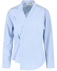 Rohe - Camicia Asimmetrica A Righe - Lyst