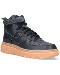 Nike Air Force 1 Upstep Warrior Leather Boots in Black - Lyst