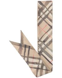 Burberry - Scarfs Mulberry Silk - Lyst