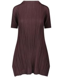 Pleats Please Issey Miyake - Abiti Midi Plissé - Lyst