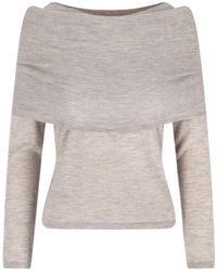 Max Mara - 'Faretra' Off-Shoulder Sweater - Lyst