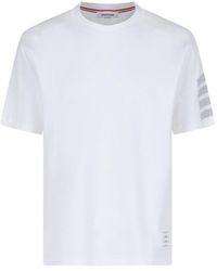 Thom Browne - T-Shirt Dettaglio "4-Bar" - Lyst