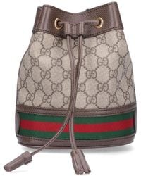 Gucci Mini borsa a secchiello Ophidia in GG - Marrone