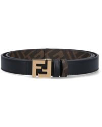 Fendi - Cintura Reversibile "Ff Square" - Lyst