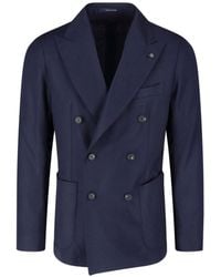 Tagliatore - Double-Breasted Virgin Wool Blazer - Lyst