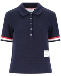 Thom Browne - Polo Shirt Tricolor Details - Lyst