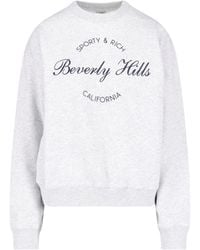 Sporty & Rich - Light Sweatshirt With Iconic Text Print - Lyst