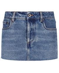 Miu Miu - Denim Mini Skirt - Lyst