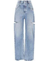 Maison Margiela - Cut-Out Detail Jeans - Lyst