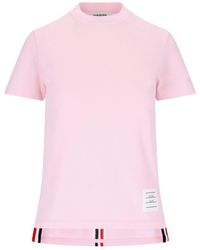 Thom Browne - T-Shirt Dettaglio Tricolore Retro - Lyst