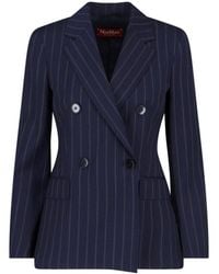 Max Mara - 'Sella' Double-Breasted Blazer - Lyst