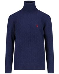 Polo Ralph Lauren - Maglione A Collo Alto Logo - Lyst