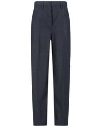 Prada - Pantaloni In Flanella Di Lana - Lyst