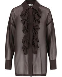 P.A.R.O.S.H. - Shirt With Ruffles - Lyst