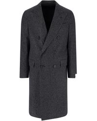 Caruso - Double-Breasted Cashmere Coat - Lyst