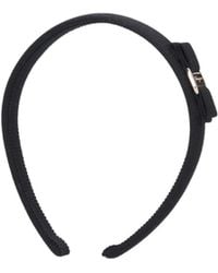 Ferragamo - Ribbed Headband With Bow Accent - Lyst