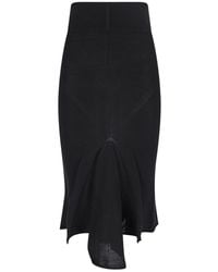 Rick Owens - Asymmetric Midi Skirt - Lyst