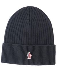 Moncler - Virgin Wool Logo Beanie - Lyst