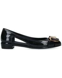 Ferragamo - Nara Jelly Cutout Bow Ballerinas - Lyst